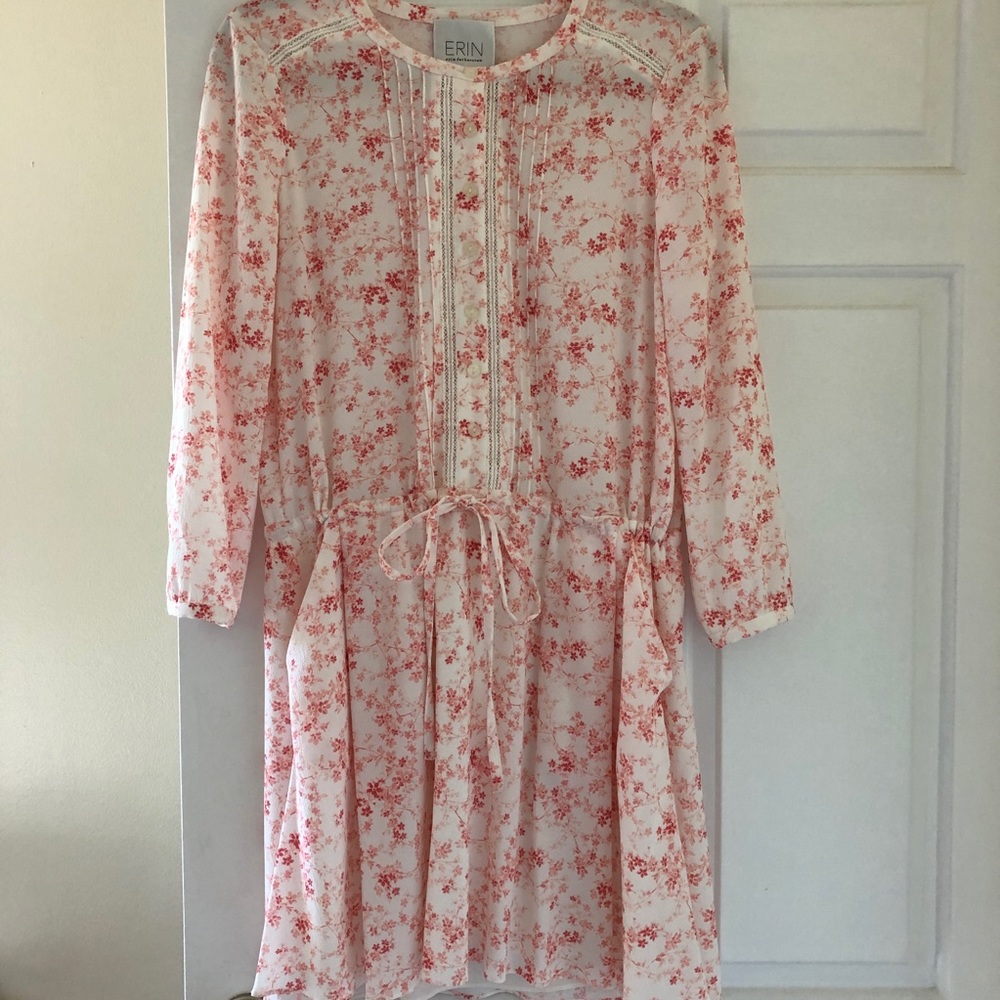 Erin Featherston Peach Floral Dress - Sz 2